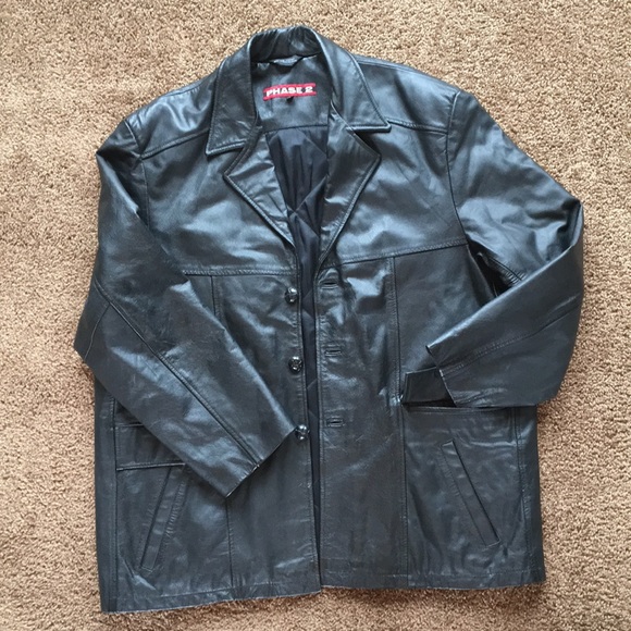 Phase 2 Other - Men’s vintage leather coat by Phase 2, EUC